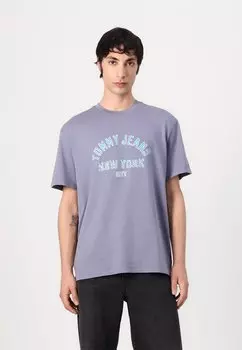 Футболка с принтом TEE Tommy Jeans, темно-синий