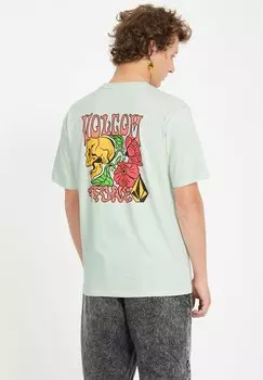 Футболка с принтом TEE TOOFLOW Volcom, сине-зеленый