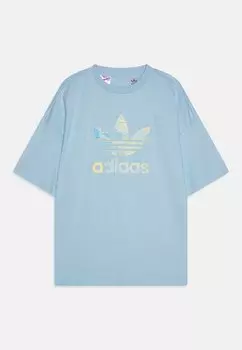 Футболка с принтом TEE UNISEX adidas Originals, светло-голубой