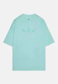 Футболка с принтом TEE UNISEX adidas Originals, бирюзовый