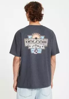 Футболка с принтом TEE Volcom, серый