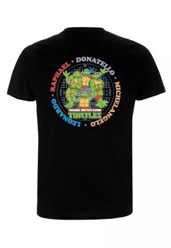 Футболка с принтом TEENAGE MUTANT NINJA TURTLES ROUNDED Henry Tiger, черный