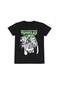 Футболка с принтом TEENAGE MUTANT NINJA TURTLES FREEFALL Henry Tiger, черный