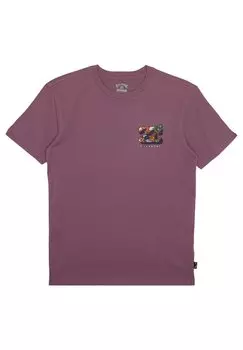 Футболка с принтом TEES Billabong, цвет plum