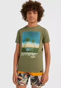 Футболка с принтом TEES LOREN O'Neill, цвет deep lichen green
