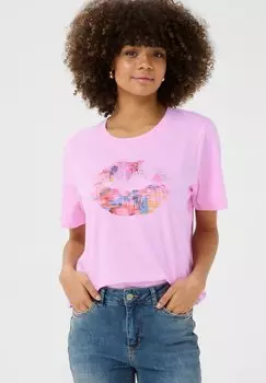 Футболка с принтом TEMO AMORA Culture, сиреневый