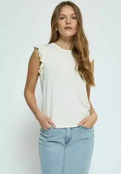 Футболка с принтом TEMPERENCE RUFFLE PEPPERCORN, цвет gardenia