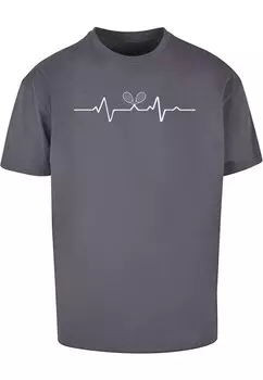Футболка с принтом TENNIS BEATS HEAVY Merchcode, цвет darkgrey