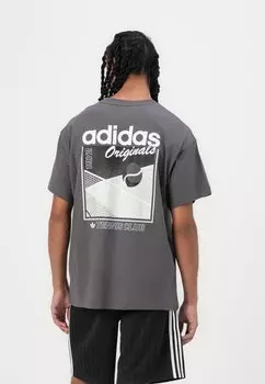 Футболка с принтом TENNIS CLUB TEE UNISEX Adidas Originals, серый