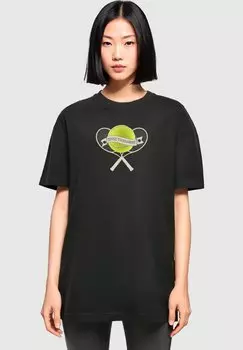 Футболка с принтом TENNIS TOURNAMENT BOYFRIEND Merchcode, цвет black