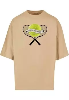 Футболка с принтом TENNIS TOURNAMENT HUGE Merchcode, цвет unionbeige