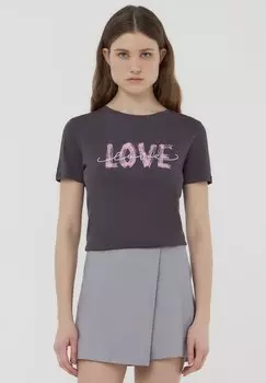 Футболка с принтом Terranova, антрацит