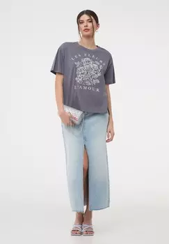 Футболка с принтом Terranova, темно-серый