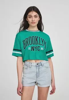 Футболка с принтом Terranova, зеленый