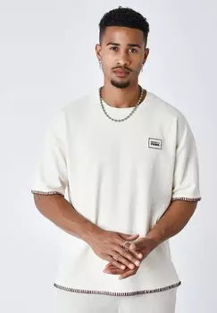 Футболка с принтом TEXTUR STITCHING Project X Paris, слоновая кость