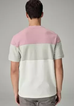 Футболка с принтом TEXTURED COLOUR BLOCK, REGULAR FIT Next, серый