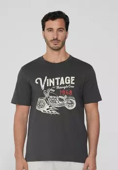 Футболка с принтом Tezenis, черный