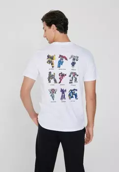 Футболка с принтом Tezenis, кремовый