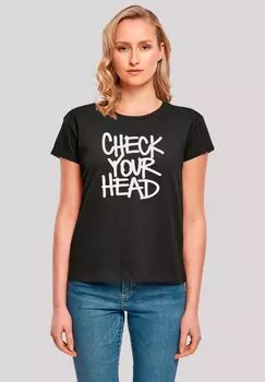 Футболка с принтом THE BEASTIE BOYS CHECK YOUR HEAD F4NT4STIC, черный