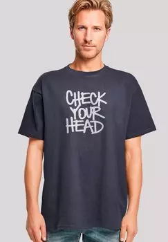 Футболка с принтом THE BEASTIE BOYS CHECK YOUR HEAD F4NT4STIC, темно-синий