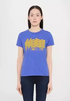 Футболка с принтом THE BOXY GOODIE GOODIE TEE Mother, синий