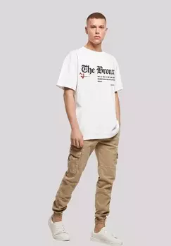Футболка с принтом THE BRONX OVERSIZE F4NT4STIC, белый