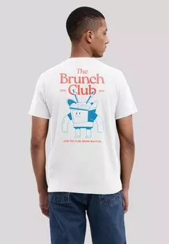 Футболка с принтом THE BRUNCH CLUB F4NT4STIC, белый