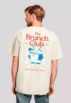 Футболка с принтом THE BRUNCH CLUB F4NT4STIC, песочный
