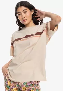 Футболка с принтом THE COLORFUL Roxy, цвет beige