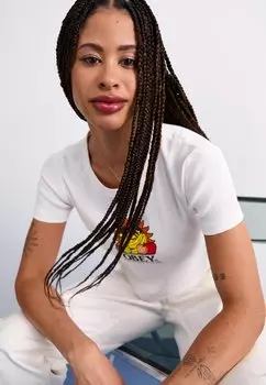 Футболка с принтом The Future Is In The Fruits Of Our Labor Obey Clothing, белая