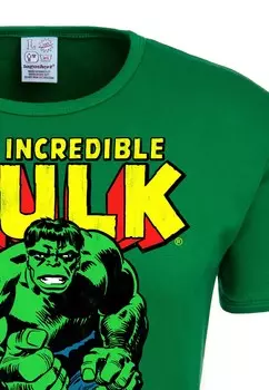 Футболка с принтом THE INCREDIBLE HULK LOGOSHIRT, зеленый