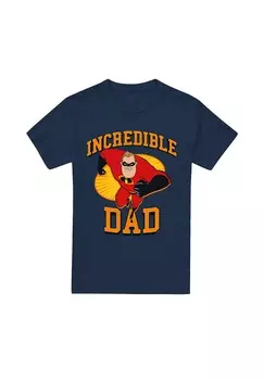 Футболка с принтом THE INCREDIBLES DAD Disney, темно-синий