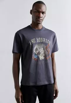 Футболка с принтом The Kooples, темно-синяя