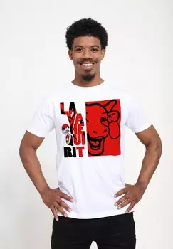 Футболка с принтом THE LAUGHING COW MONTAGE Henry Tiger, белый