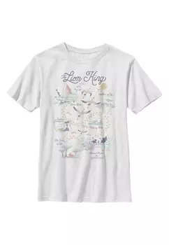 Футболка с принтом The Lion King Map Of The World Disney, белый