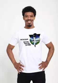 Футболка с принтом THE MAN WHO FELL TO EARTH DAVID BOWIE Henry Tiger, белый