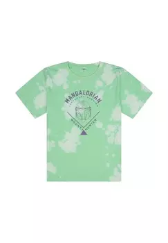 Футболка с принтом THE MANDALORIAN Star Wars, зеленый
