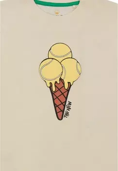 Футболка с принтом The New, бежевый