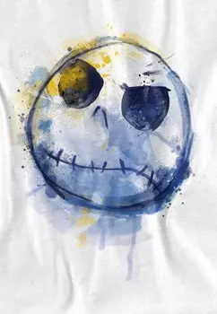 Футболка с принтом THE NIGHTMARE BEFORE CHRISTMAS PAINTED JACK SKELLINGTON Star Wars, белый