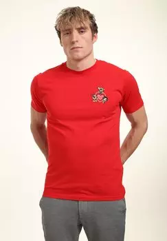 Футболка с принтом THE POWERPUFF CHEST GRAPHIC Henry Tiger, красный