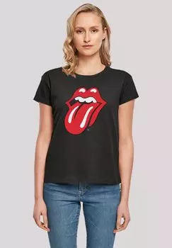 Футболка с принтом THE ROLLING STONES CLASSIC TONGUE F4NT4STIC, черный