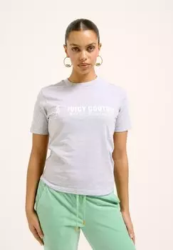 Футболка с принтом THE RUNNER FRIEND Juicy Couture, серебряный