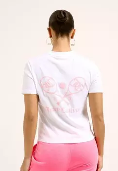 Футболка с принтом THE TENNIS GIRLFRIEND Juicy Couture, белый