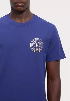 Футболка с принтом THICK FOIL Versace, синий