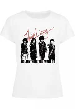 Футболка с принтом THIN LIZZY DO ANYTHING BOX TEE Merchcode, белый