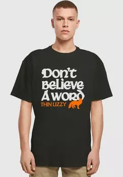 Футболка с принтом THIN LIZZY DONT BELIEVE A WORD FOX HEAVY Merchcode, черный