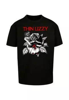 Футболка с принтом THIN LIZZY LOGO HEAVY Merchcode, черный