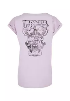 Футболка с принтом THIN LIZZY LOGO ROCKER Merchcode, сиреневый