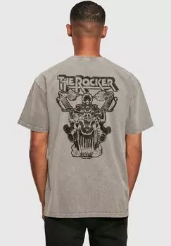 Футболка с принтом THIN LIZZY LOGO ROCKER WASHED Merchcode, темно-серый