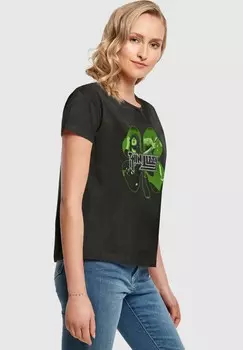 Футболка с принтом THIN LIZZY SHAMROCK INFIL BOX Merchcode, черный